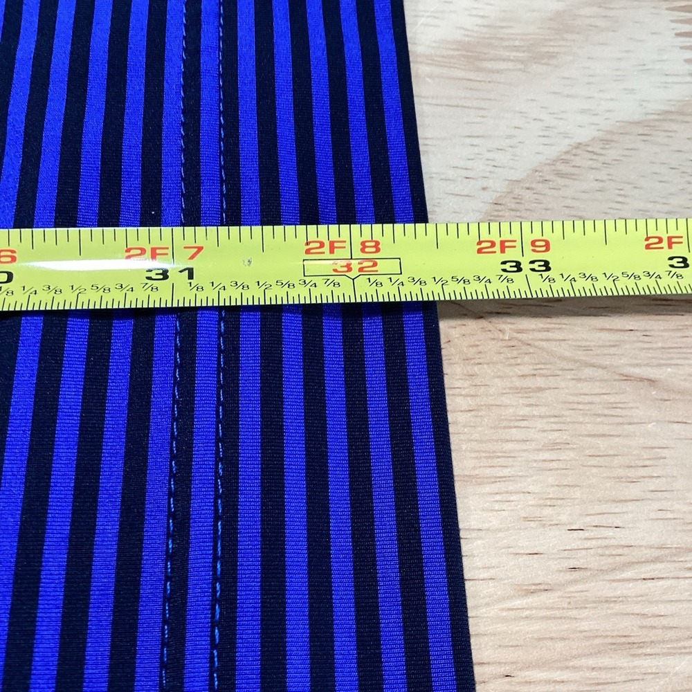 Men's Footjoy Short Sleeved Performance Striped Golf Polo Royal Blue / Black XL - Picture 10 of 10